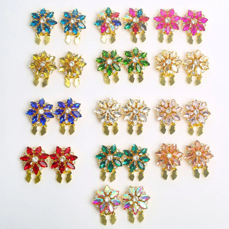 "Royal Flower" Crystal Button Covers | Unique Gift for Women