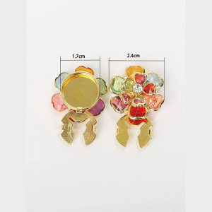 Cache-Bouton Fleur d'Éclat Cristal - 5 Couleurs | Cadeau Unique Femme | Lot de 2