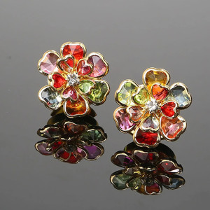 Cache-Bouton Fleur d'Éclat Cristal - 5 Couleurs | Cadeau Unique Femme | Lot de 2