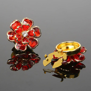 Cache-Bouton Fleur d'Éclat Cristal - 5 Couleurs | Cadeau Unique Femme | Lot de 2