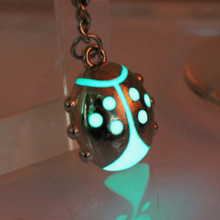 Glow-in-the-Dark Ladybug Keychain | Cute Good Luck Charm Gift