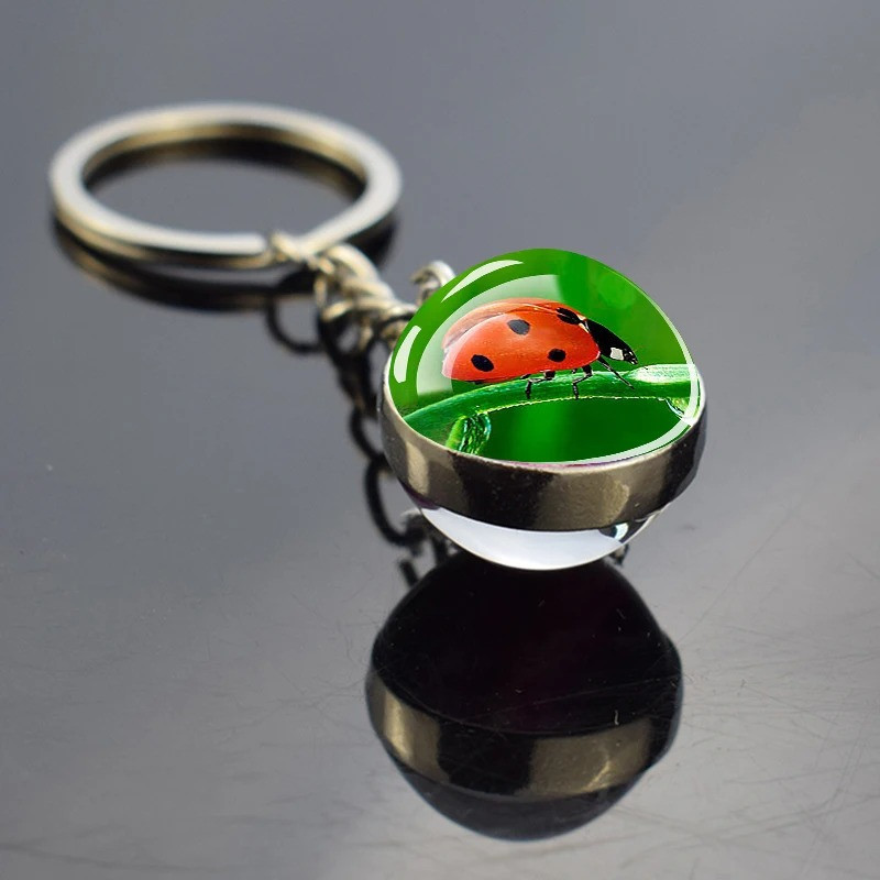 "Natural Awakening" Ladybug Keychain – Cute Good Luck Charm