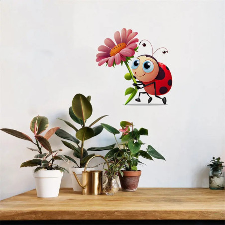 Cute Ladybug "Sweet Forager" Sticker | Unique Vinyl Decal