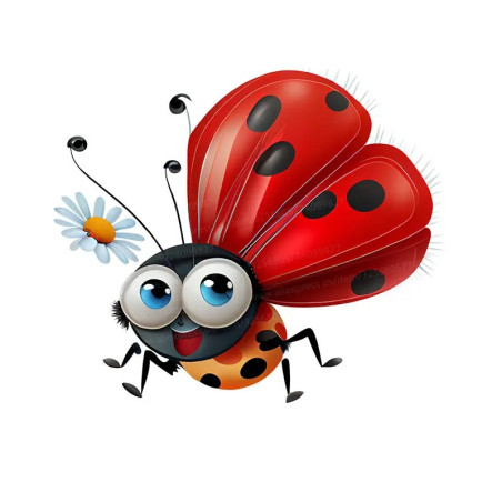 Cute "Happy Flight" Ladybug Sticker | Fun & Colorful Decor