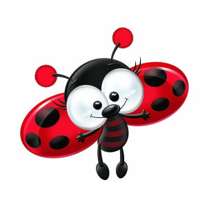 Sticker Coccinelle Mignonne "Joie Ailée"