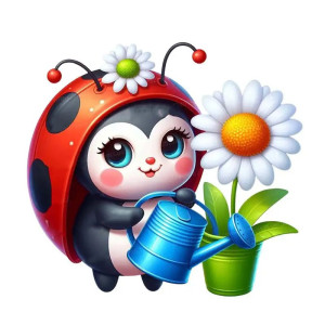 Ladybug 'Garden Guardian' Sticker | Cute Gift for Nature Lovers