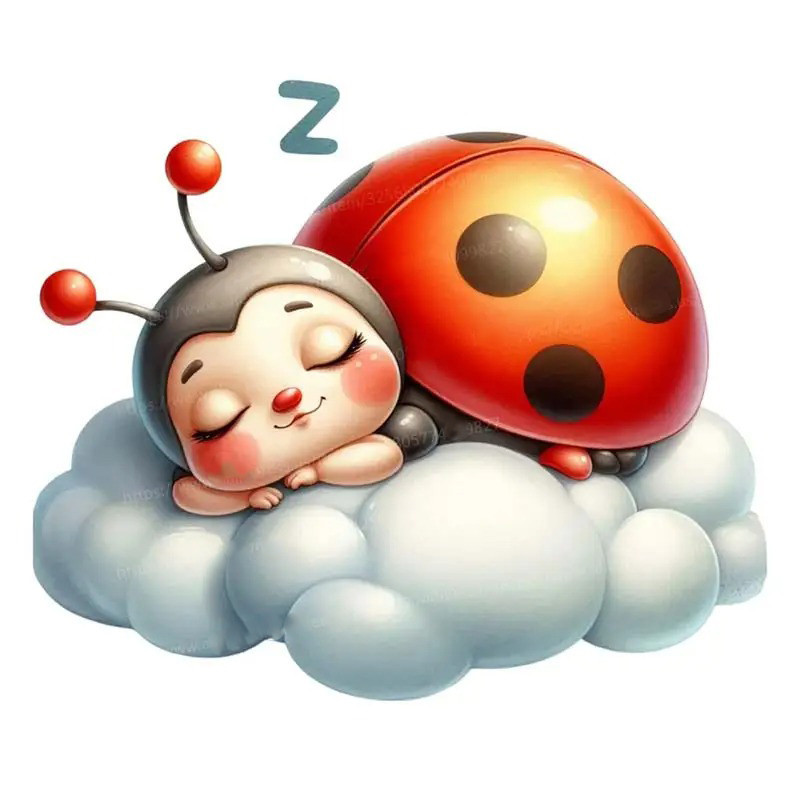 Sticker Coccinelle 'Rêve Nuageux' - 15, 20 ou 30 cm !