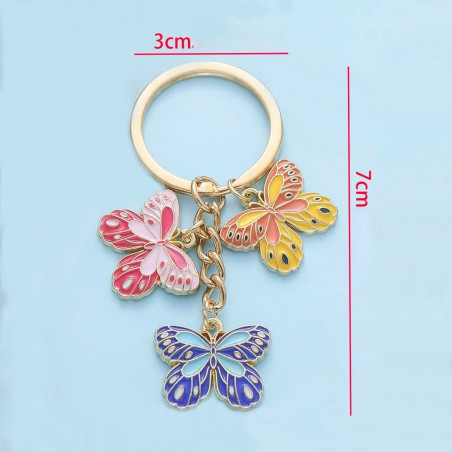 Porte-clés Papillon Mignon | Trio Enchanté Cadeau Femme