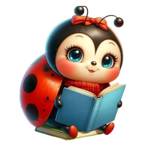 'Enchanted Kiss' Ladybug Sticker - A Cute & Romantic Decal