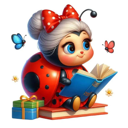 'Enchanted Wisdom' Ladybug Vinyl Sticker | Cute Laptop Decal