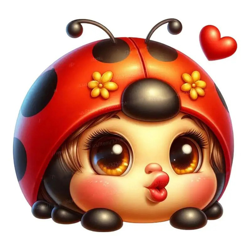 Cute 'Sweet Night' Ladybug Wall Sticker | Kids Room Decor Gift