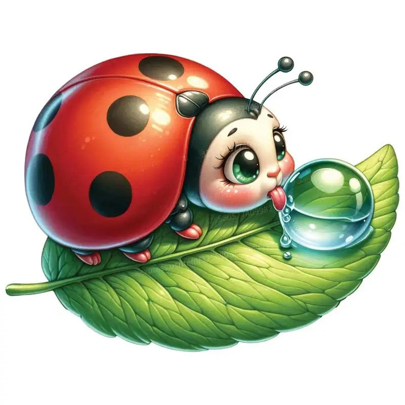 'Drop of Life' Ladybug Sticker | Cute Gift for Nature Lovers