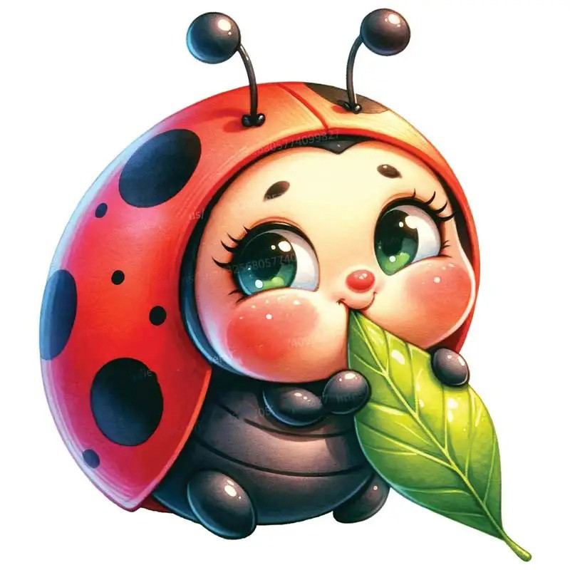 Cute 'Snack Time' Ladybug Sticker | Unique Nature Gift Idea