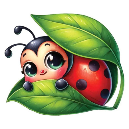 Cute Ladybug 'Nature's Haven' Sticker | Unique Nature Gift