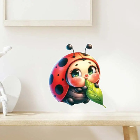 Cute 'Snack Time' Ladybug Sticker | Unique Nature Gift Idea