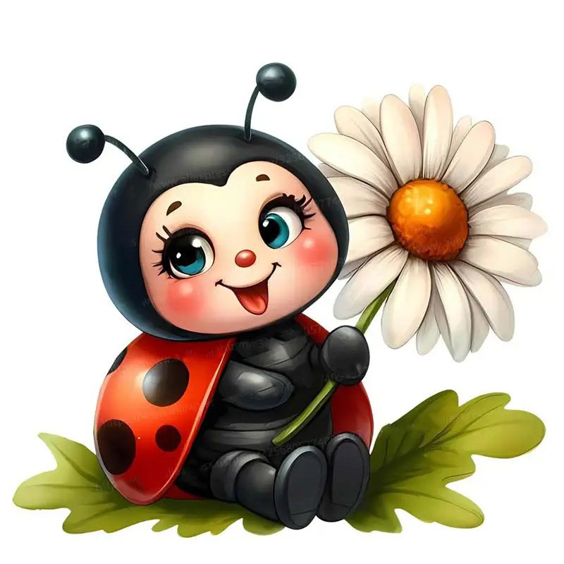 'Spring Radiance' Cute Ladybug Sticker | Unique Nature Gift