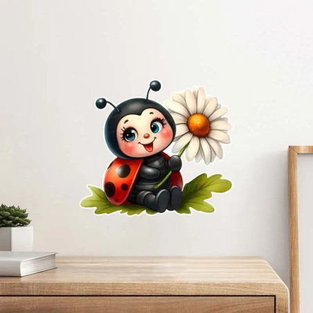 'Spring Radiance' Cute Ladybug Sticker | Unique Nature Gift