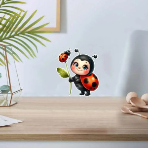 'Lucky Duo' Cute Ladybug Sticker | Good Luck & Friendship