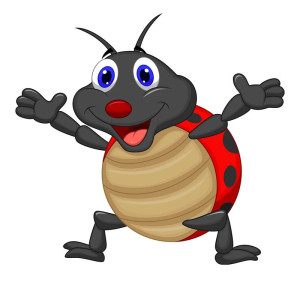 Cute 'Joyful Flight' Ladybug Sticker | Funny Gift Idea