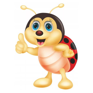 Funny Ladybug Wall Sticker | Cute Good Luck Decal for Kids