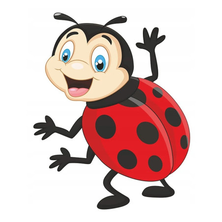 Cute "Flying Joy" Ladybug Sticker | Kids Room Wall Decal