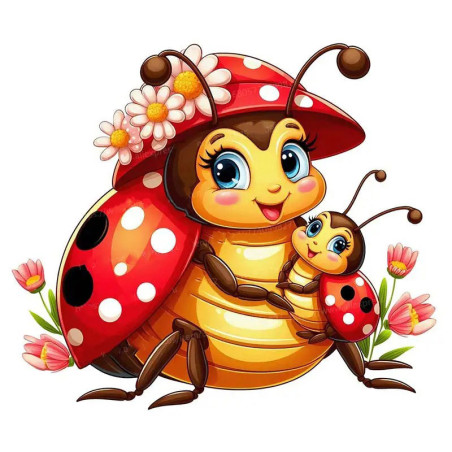Sticker Maman Coccinelle Tendresse | Déco Chambre Bébé