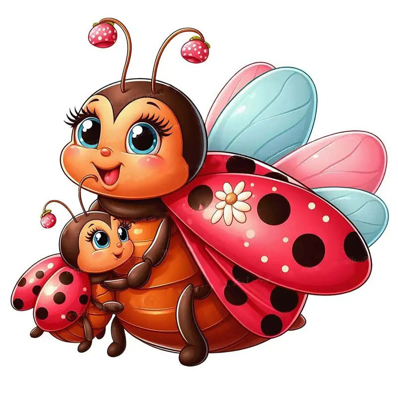Cute Magic Garden Ladybug Decal | Unique Nursery Wall Art