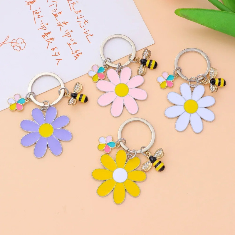 Porte-clés Abeille "Marguerite Enchantée" | Cadeau Original