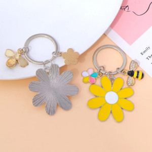 Porte-clés Abeille "Marguerite Enchantée" | Cadeau Original