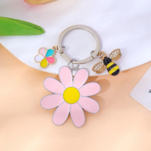 Porte-clés Abeille "Marguerite Enchantée" | Cadeau Original