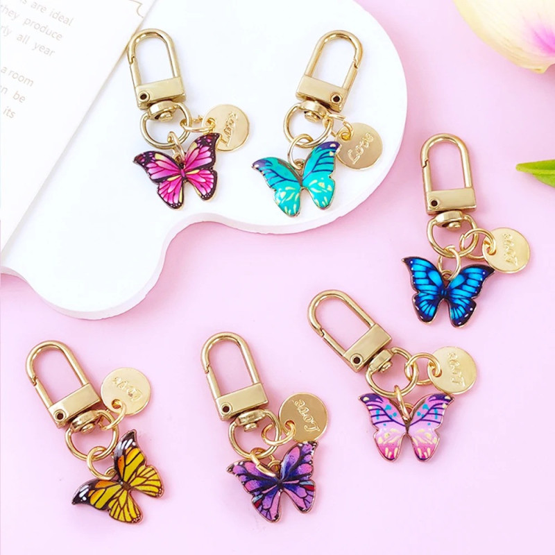 Porte-clés Papillon en Émail | Cadeau Original Femme | 1001abeilles