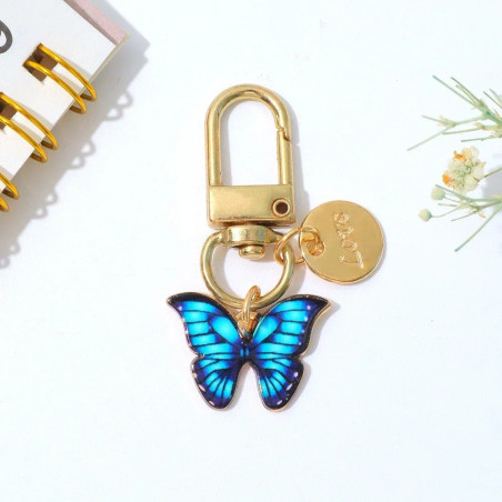 Porte-clés Papillon en Émail | Cadeau Original Femme | 1001abeilles