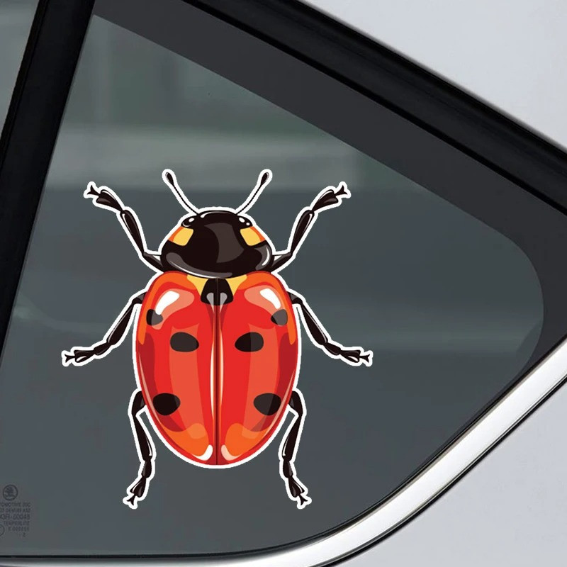Sticker Coccinelle Vintage Mignon | Autocollant PVC Durable