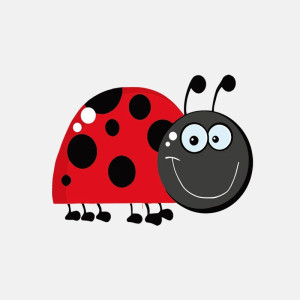 Sticker Coccinelle qui Rit | Autocollant Drôle & Durable