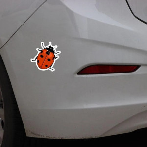 Sticker Coccinelle Mignon | Autocollant Vinyle Imperméable