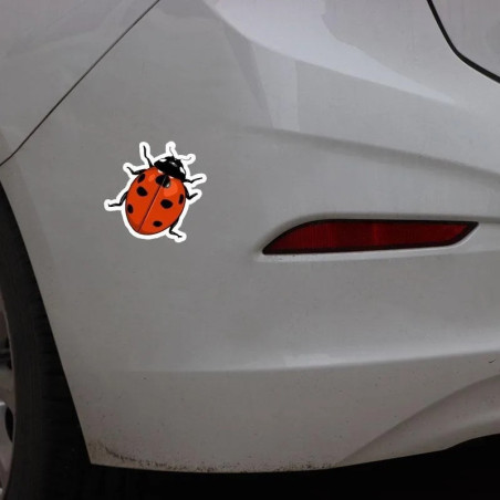 Sticker Coccinelle Mignon | Autocollant Vinyle Imperméable