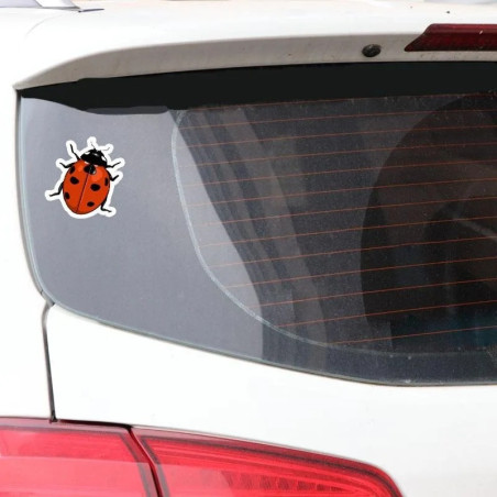 Sticker Coccinelle Mignon | Autocollant Vinyle Imperméable