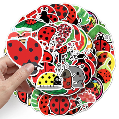 Cute Enchanted Ladybug Stickers | 10 or 50 Pcs Unique Pack