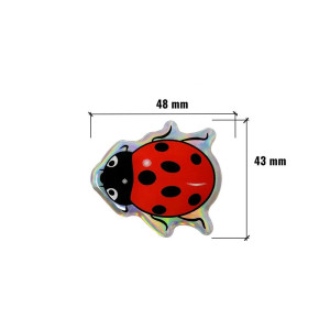 Cute 3D Resin Ladybug Sticker | Holographic & Unique Decal