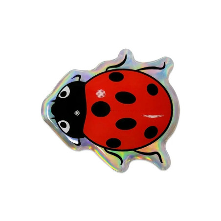 Sticker Coccinelle 3D Résine | Autocollant Holographique