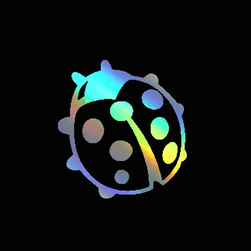 Sticker Coccinelle Holographique | Autocollant Vinyle Mignon
