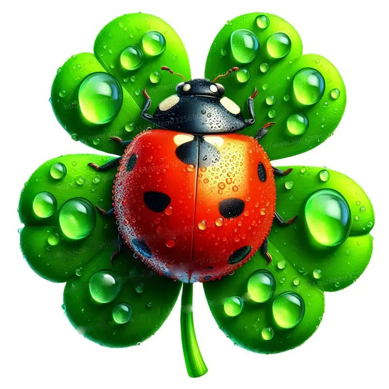 Cute Fairy Dew Ladybug Sticker | Unique Nature Decal Gift