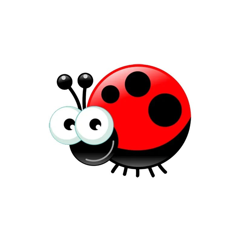 Cute Curious Ladybug Sticker | Funny Decal for Laptops & Cars