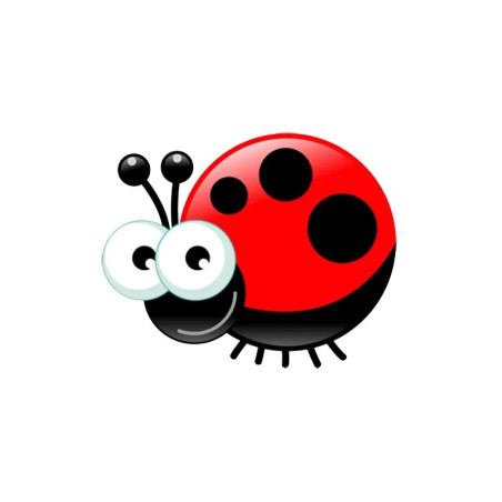 Cute Curious Ladybug Sticker | Funny Decal for Laptops & Cars