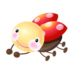 Sticker Bébé Coccinelle Mignon | Déco Murale Chambre Enfant