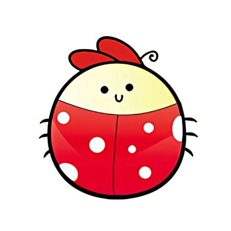 Sticker Coccinelle Kawaii Mignon - Déco pour PC & Mur