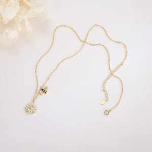 Collier Abeille & Pâquerette Scintillante | Bijou Cadeau Idéal