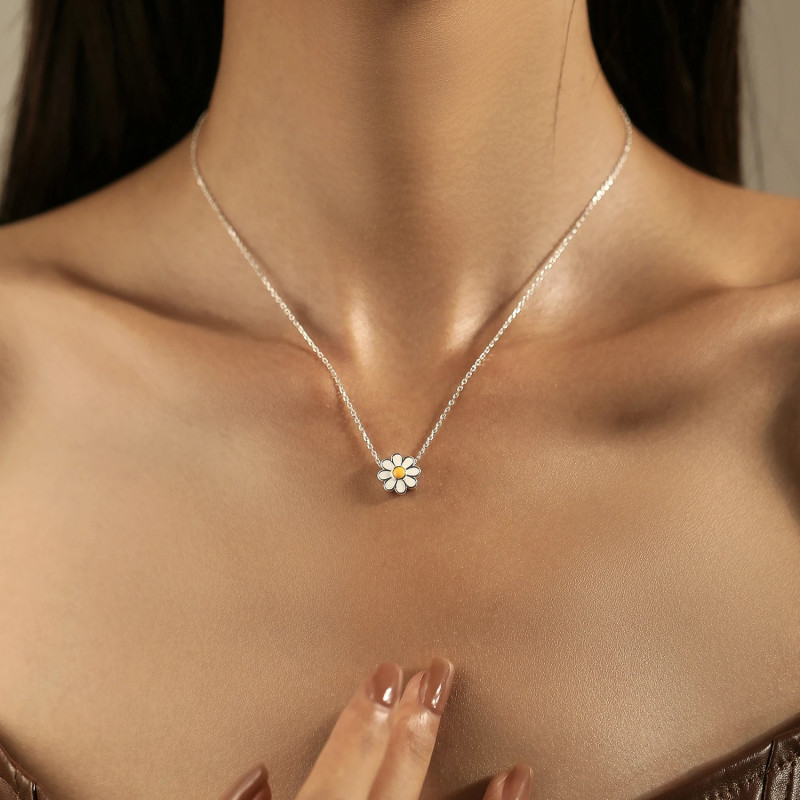Collier Abeille & Fleur de Miel en Argent 925 | Bijou Nature