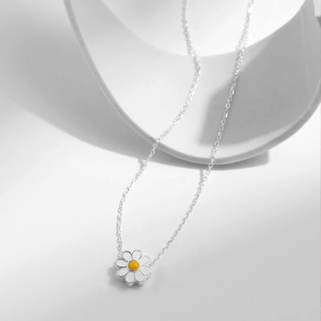 Collier Abeille & Fleur de Miel en Argent 925 | Bijou Nature