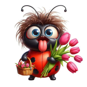 Sticker Coccinelle Romantique | Autocollant Vinyle Mignon